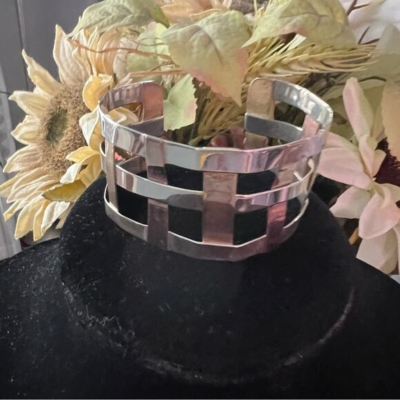RLM Robert Lee Morris 925 Sterling Silver Copper Cuff Bracelet - Picture 3 of 15